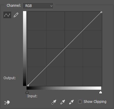 Image of default light curve in photoshop